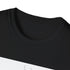 Minimalist line art face t-shirt in charcoal cotton blend fabric.