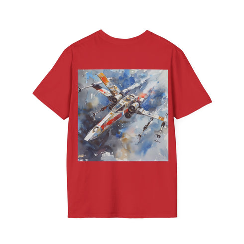 Charcoal cotton Star Wars X-Wing tee, available in size small.