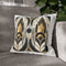 Square Poly Canvas Pillowcase - Personalized decorator's delight in multiple sizes with concealed zipper for stylish living rooms