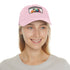 Cute koala watercolor baseball cap, white with light brown patch.