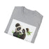 Bamboo panda t-shirt in charcoal, size S for men and women.