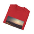 Charcoal cotton T-shirt with ethereal desert moonlit dunes graphic