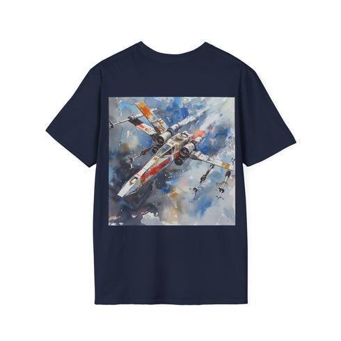 Galactic XWing Adventure Tee in Charcoal for Men. Cotton, crew neck, regular fit.