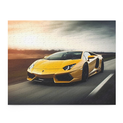 Lamborghini Speed Racing Puzzle: Thrilling automotive jigsaw, 10"x8", 120 pcs.
