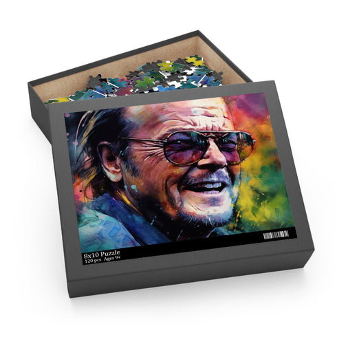 Cinematic Jack Nicholson puzzle, 10" x 8" (120 pcs), entertainment guaranteed!