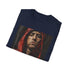 Charcoal crew neck t-shirt with vibrant Eminem portrait and bold brushstrokes