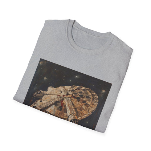 Millennium Falcon Charcoal T-Shirt Unisex Regular Fit Star Wars Fan