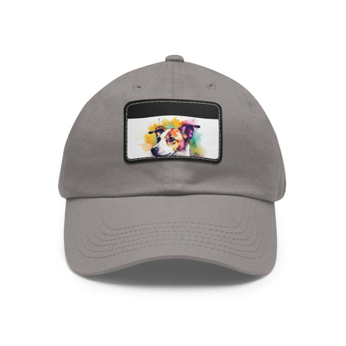 Adorable Jack Russell Cotton Hat in White with Light Brown Patch