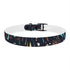 Dazzling fireworks dog collar in medium black onyx pattern.