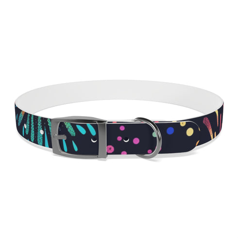 Vibrant Fireworks Dog Collar in Black Onyx for Medium Dogs