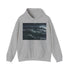 Stormy Seas Fury Navy Hoodie with Nature's Raw Power Design.