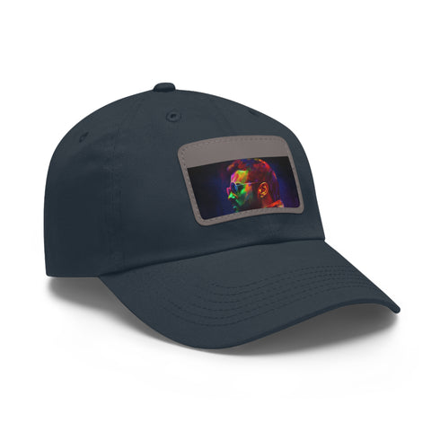 George Michael neon watercolor cap - white with light brown patch