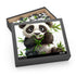 Adorable panda bamboo feast jigsaw puzzle - perfect for animal lovers and puzzle enthusiasts