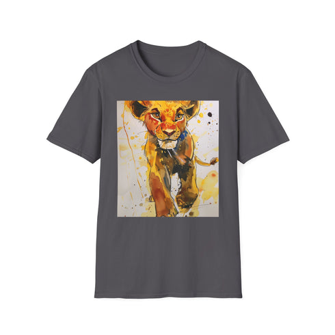 Simba Lion King T-shirt in Charcoal, size S, regular fit.