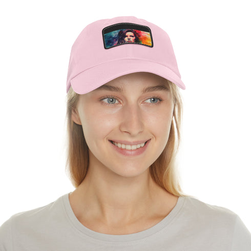 Neon Watercolor Dreams Kate Beckinsale Baseball Cap White Rectangle Unisex Hat