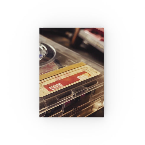 Mixtape Musings: Retro Journal - Nostalgic cassette tape design for music lovers, perfect for jotting down lyrics or concert memories. Great gift idea!