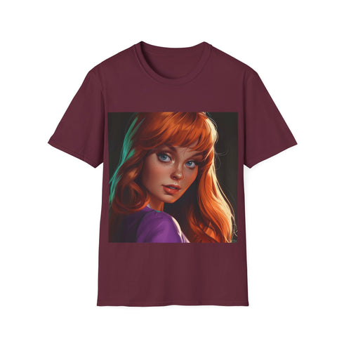 Charcoal cotton t-shirt featuring Daphne Scooby-Doo, available in size S.