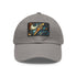 Fractal Fusion Baseball Cap in White with Light Brown Patch