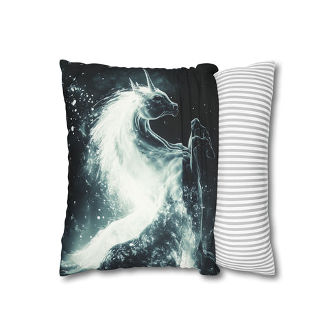 Plasma Trail Behind Winged Centaur Double-Sided Square Cushion Cover