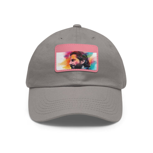 Neon Dreams Bradley Cooper Watercolor Cap in White with Light Brown Patch.