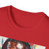 Charcoal cotton T-shirt with vibrant Kanye West portrait and crew neck design