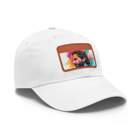 Neon Dreams Bradley Cooper Watercolor Cap in White with Light Brown Patch
