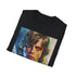 Charcoal cotton T-shirt featuring vibrant Luke Skywalker painting for summer wear