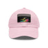 Neon watercolor cap with light brown patch, perfect for both genders.