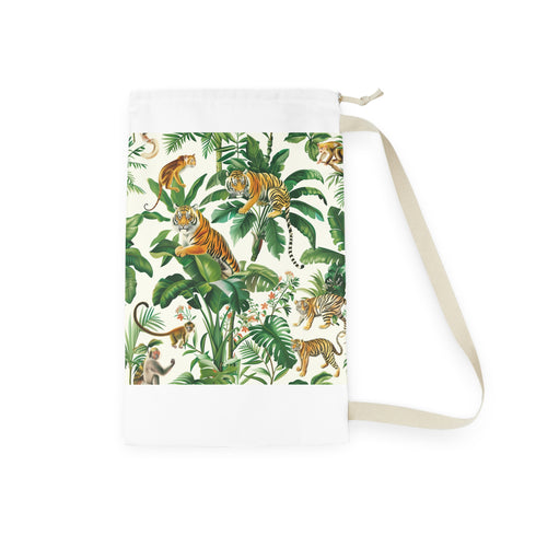 Tiger Jungle Safari Pillowcase - Stylish laundry bag with fierce tiger pattern for adventurous touch