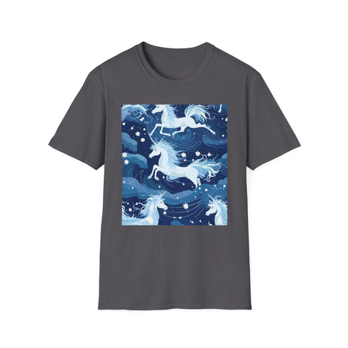 Symphony of the Wild T-Shirt with Butterfly Pattern in White Cotton.