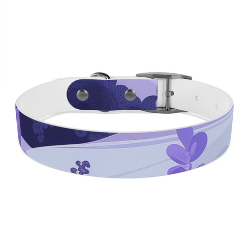 Stylish Lavender Fields Dog Collar in Medium Black Onyx Pattern