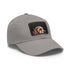 White baseball cap with adorable beagle graphic patch.