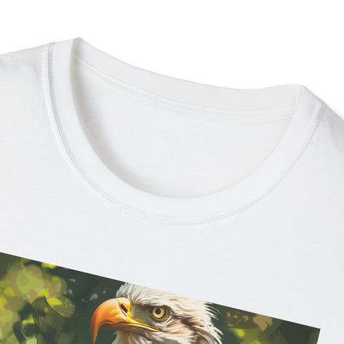 Eagle painting on charcoal t-shirt, men's regular fit summer pick.