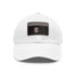 Afflecks Signature Style Cap, White with Light Brown Rectangle Patch