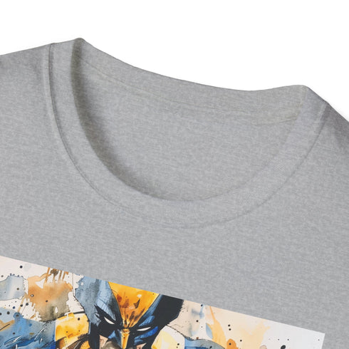 Wolverine graphic navy T-shirt, XL size, Marvel Comics summer style.