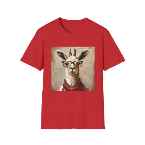 Charcoal cotton t-shirt with llama reading books graphic perfect for book lovers