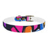Neon graffiti urban dog collar in M black onyx Accessories style.