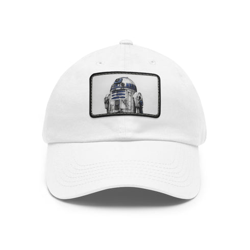 Galactic Droid Cap with R2D2 design in White/Light Brown Rectangle variant.