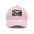 Brazilian flag baseball cap with green, yellow, and blue design.