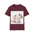 Chubby Cinnamoroll cartoon tee in charcoal, regular fit, crew neck.