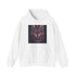 Wild Wisdom Navy Animal Spirit Hoodie with Tribal Patterns Design.