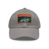 Northern lights glow baseball cap with light brown rectangular patch.