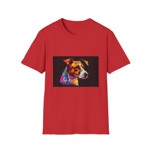 Playful Jack Russell Terrier Charcoal T-Shirt, Regular Fit, Cotton Fabric