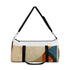 Abstract geometric print small duffel bag, Made in USA.