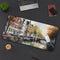 Amsterdam City Desk Mat with vibrant cityscape image for home office.