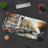 Amsterdam City Desk Mat with vibrant cityscape image for home office.