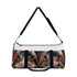 Colorful abstract art deco duffel bag with eye-catching patterns for adventure.