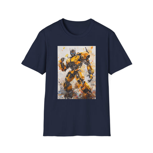 Charcoal crew neck T-shirt with Bumblebee graphic and regular fit