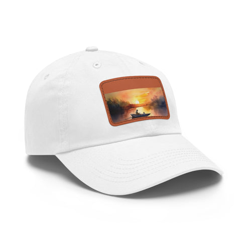 Fishermans Paradise Sunset Cap in White with Light Brown Patch.