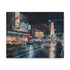 Las Vegas neon lights canvas print, vibrant energy, dazzling cityscape art.